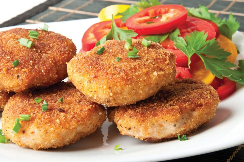 Рыбная котлетка с овощами