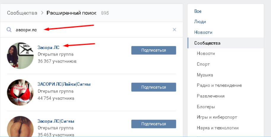 Засори лс