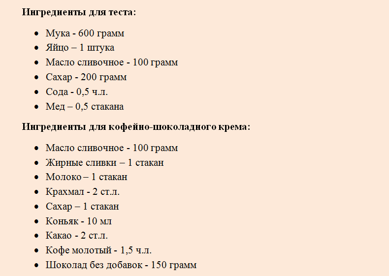Продукты, необходимые для выпечки