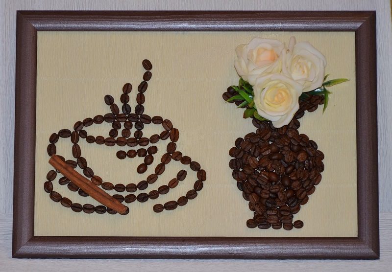 Картина из кофейных зерен