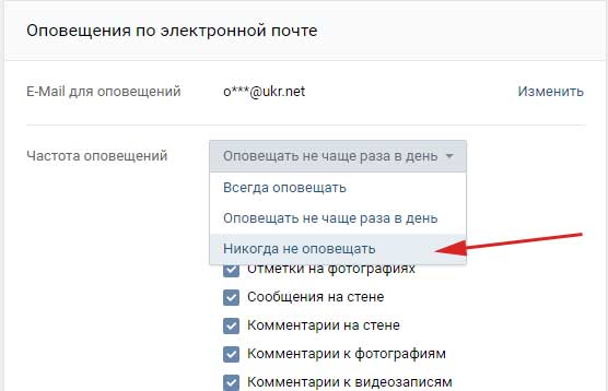 Никогда не оповещать