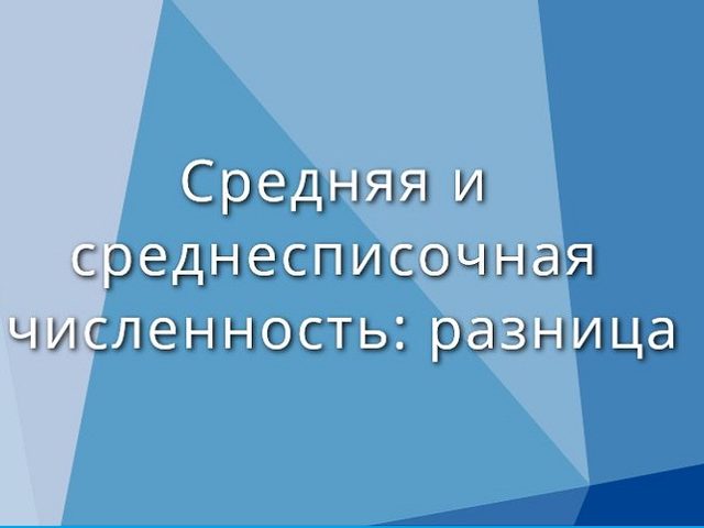 Численность и среднесписочная численность: разница. Чем отличается численность от среднесписочной численности?