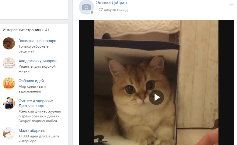 Видео на стене
