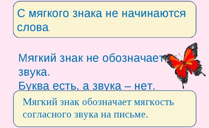 Слово на мягкий знак не начинается