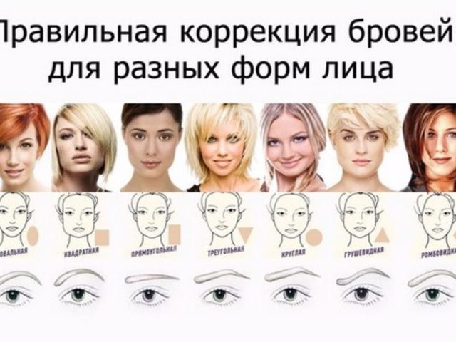 Как подобрать форму бровей для разных типов лица: советы, фото