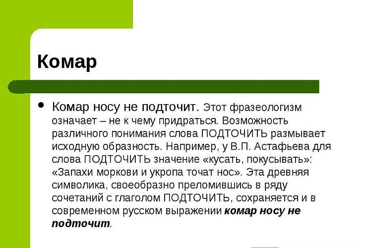 Ну просто не передерешься, как «комар носа не подточил»