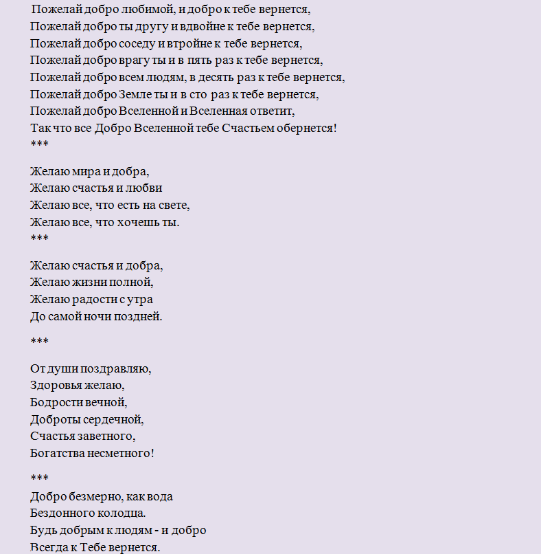 Пожелания
