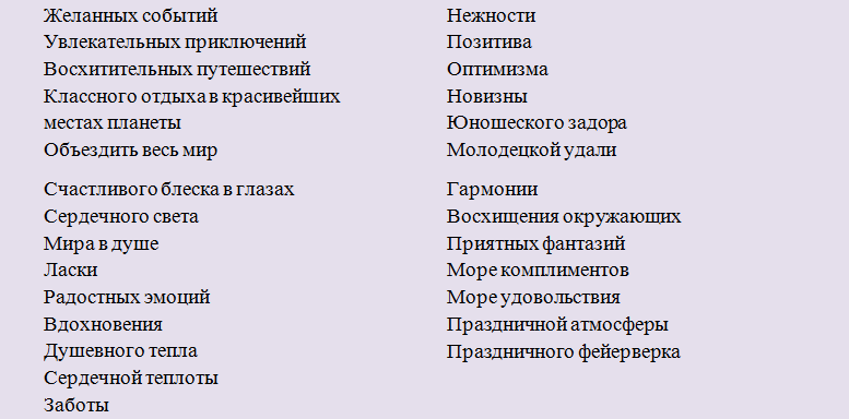 Пожелания