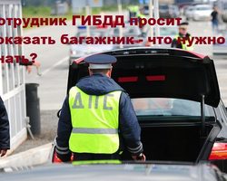 Что нужно знать, если сотрудник ГИБДД просит открыть багажник?