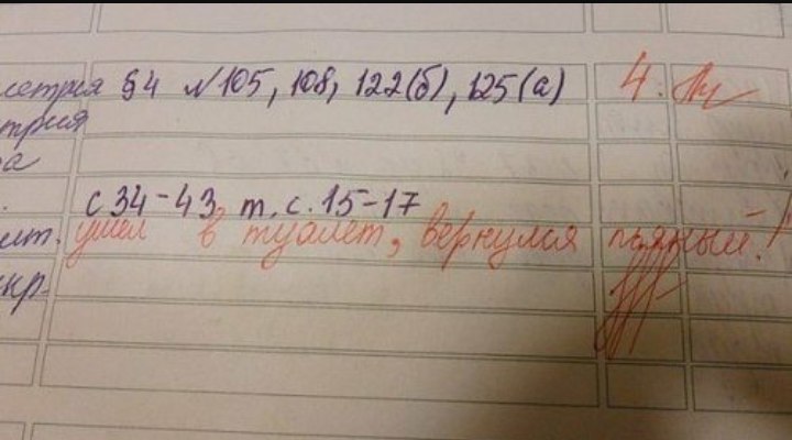 Самые смешные и нелепые записи учителей