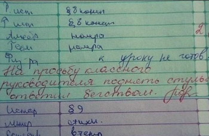 Самые смешные и нелепые записи учителей
