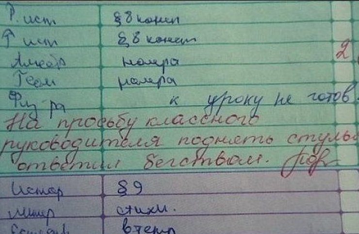 Самые смешные и нелепые записи учителей