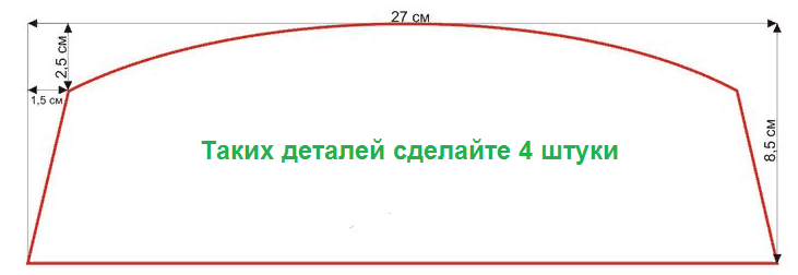 Выкройка пилотки военной