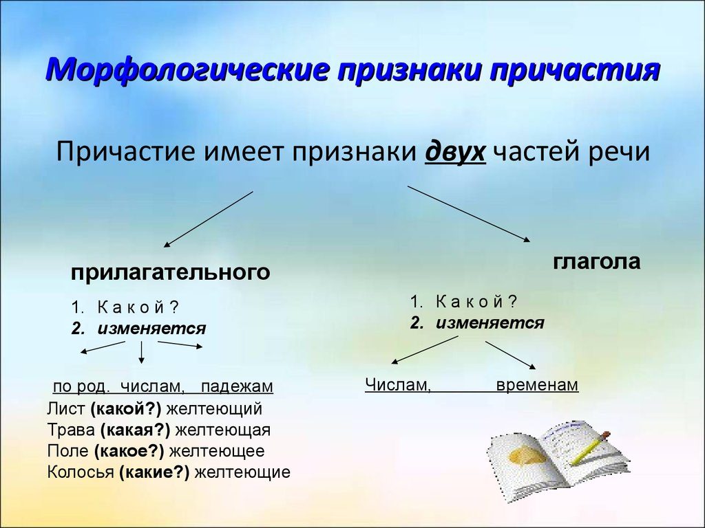 Признаки причастия