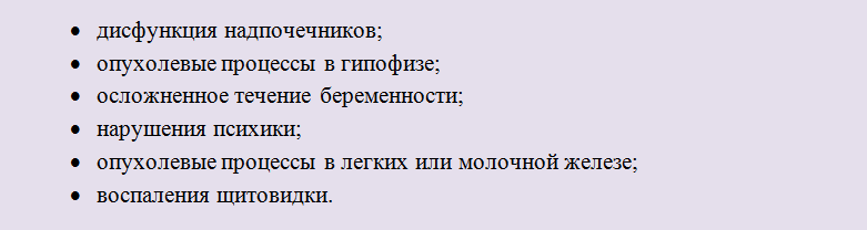 Патологии при повышении ттг
