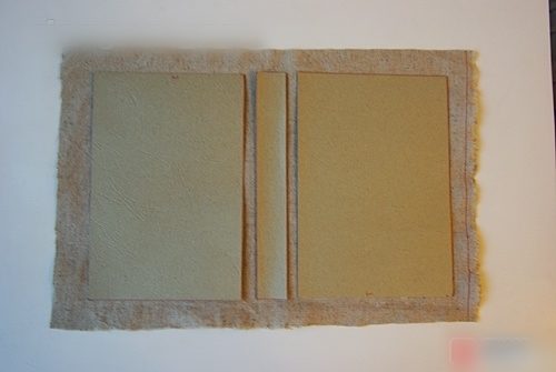 Заготовки из картона и ткань-обложка для будущего ежедневника