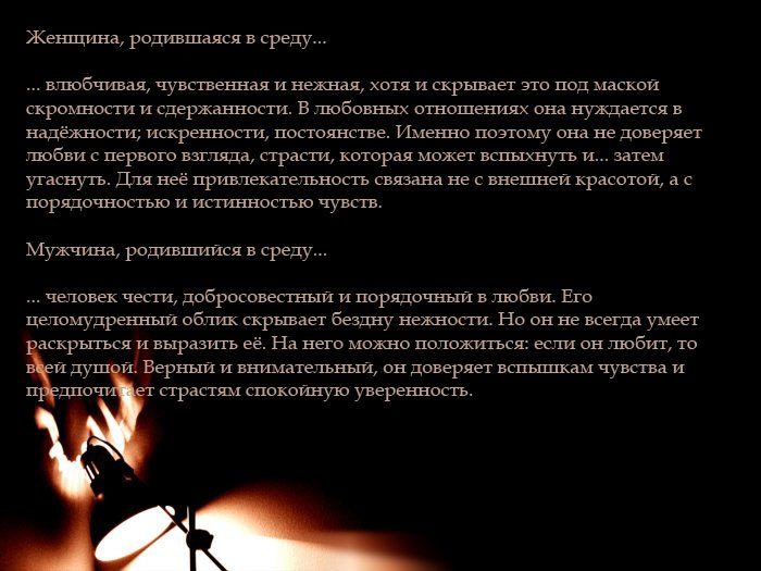 Люди, родившиеся в среду