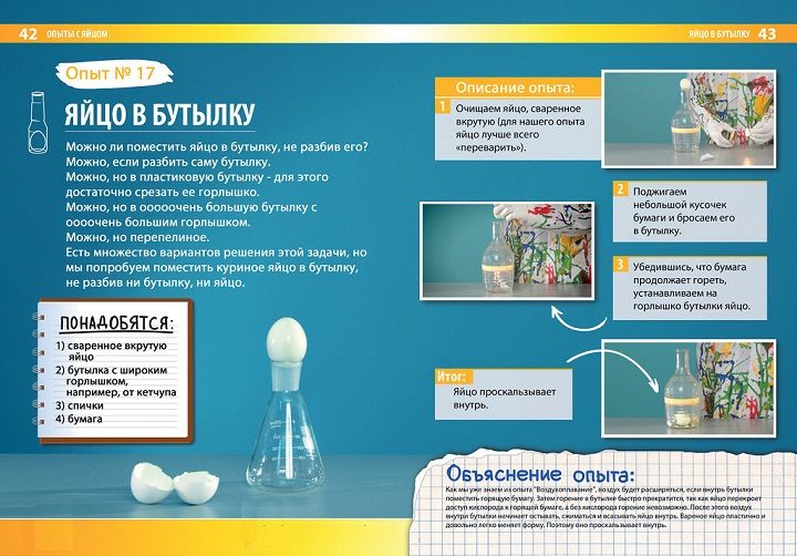 А может ли яйцо пройти через горлышко бутылки?
