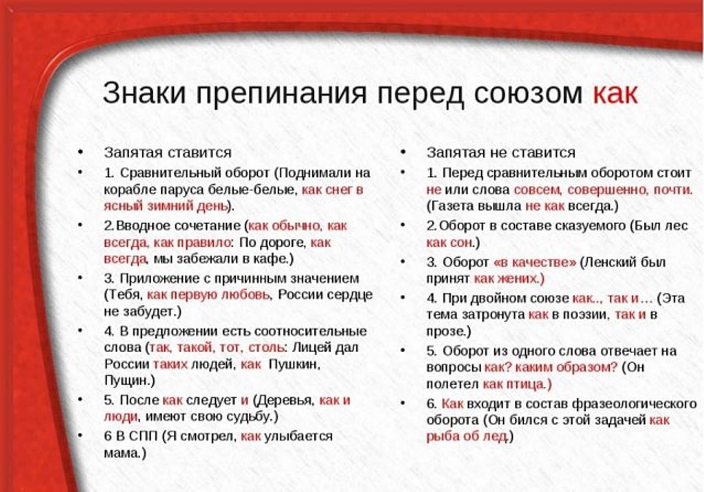 Правила и примеры