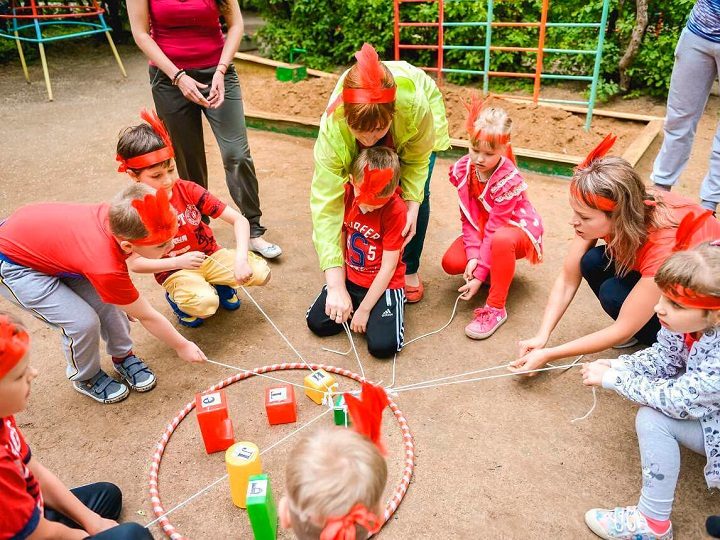 Захват кубика веревками