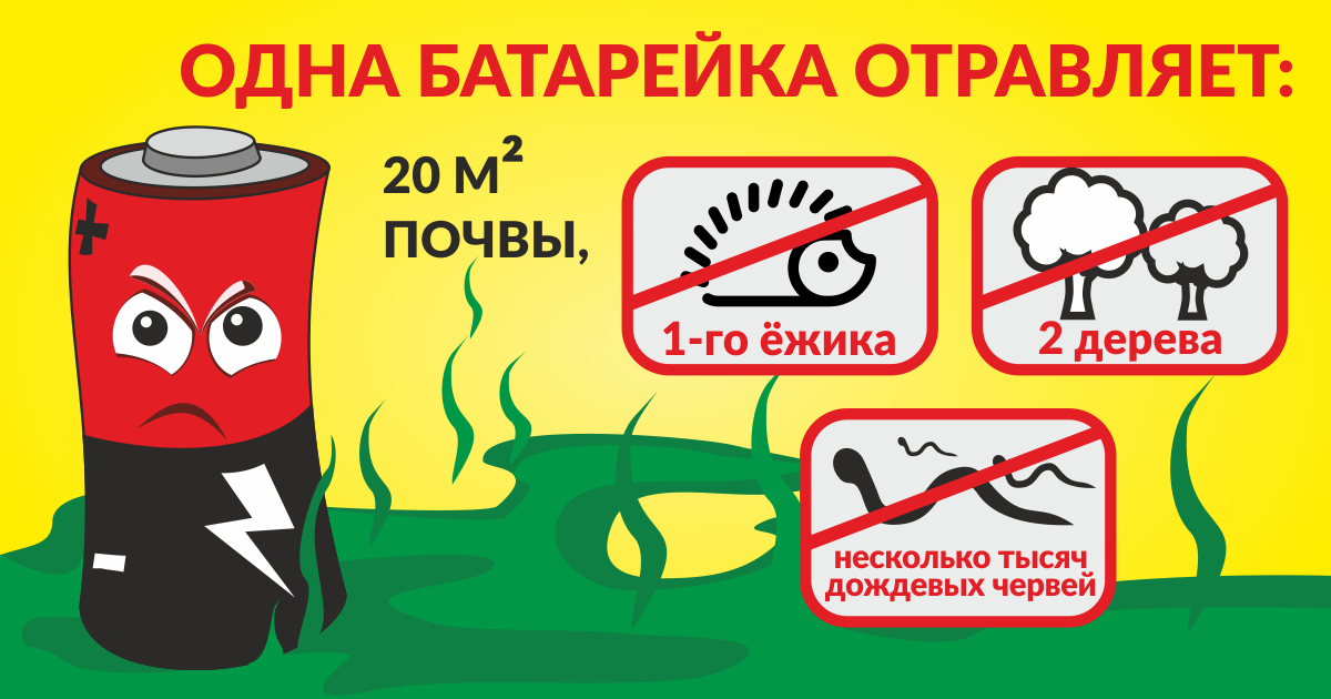 Вред батареек