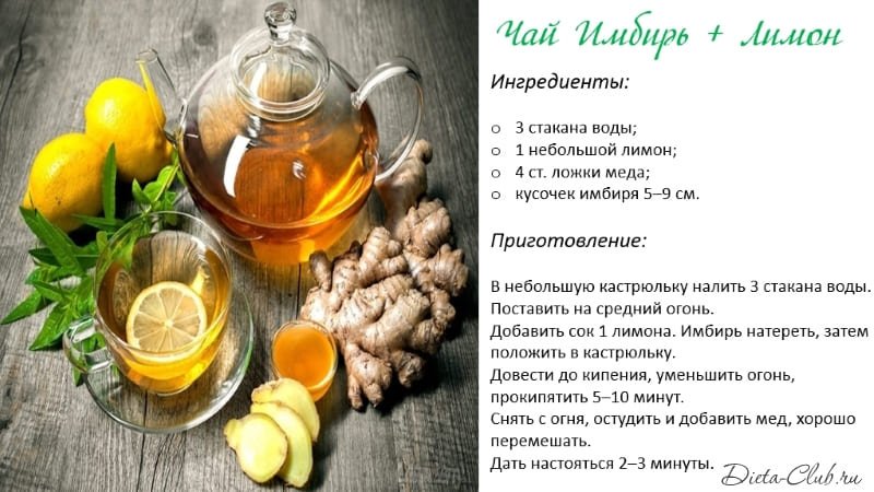 Имбирный чай с лимоном