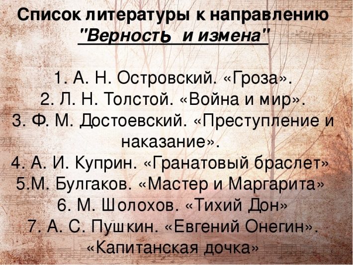 Литература, которая поможет подготовиться к сочинению на тему «можно ли простить измену, предательство» для егэ