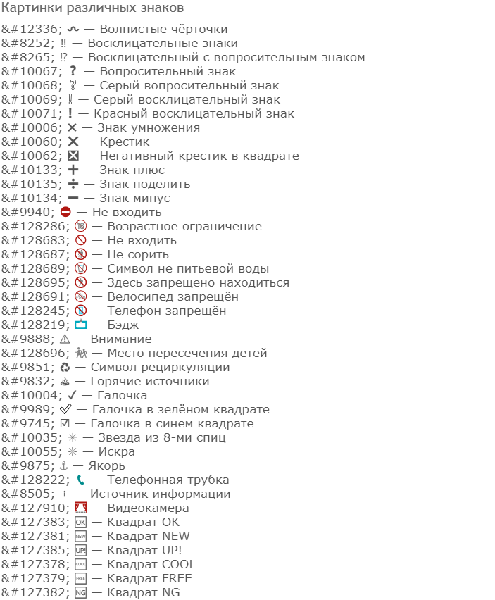 Коды смайликов вк