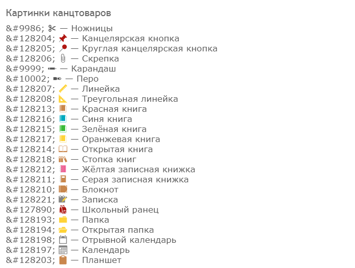 Коды смайликов вк