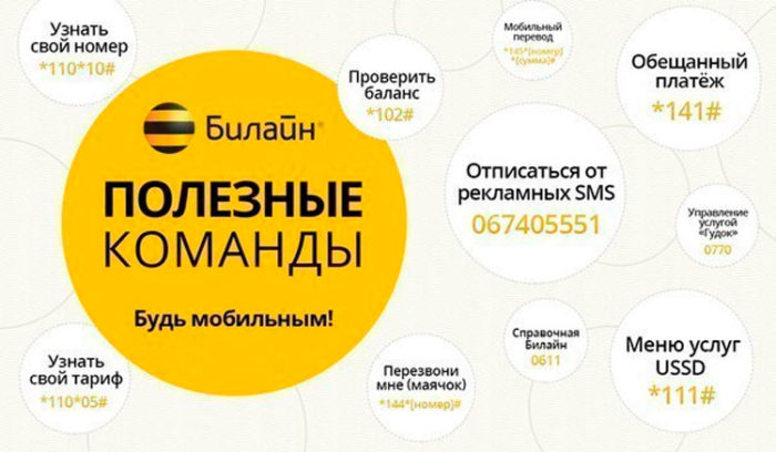 Изображение 2. полезные ussd-команды от билайн.