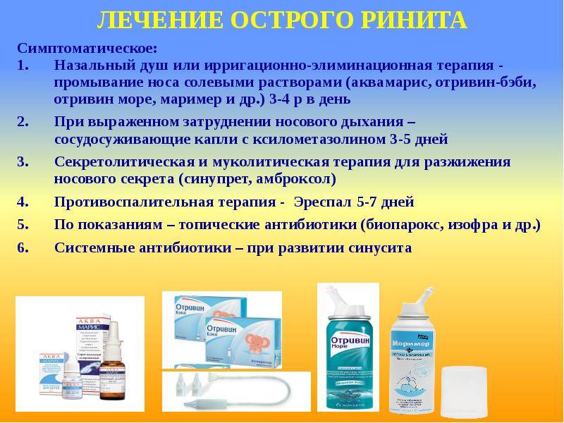 Лечение острого ринита