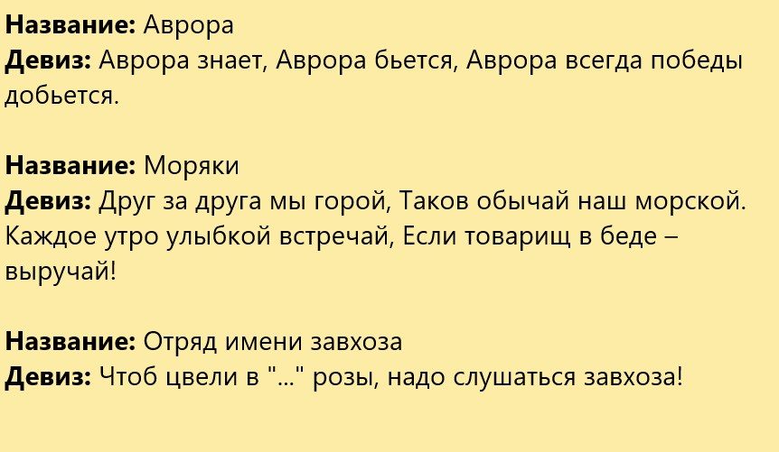 Названия команд № 2