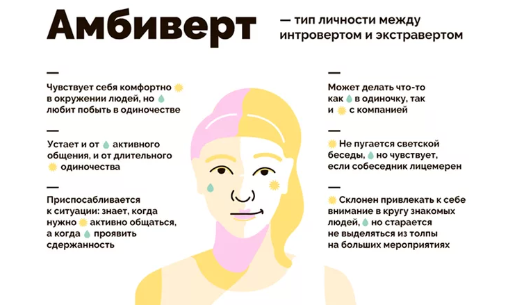 Амбиверт совместим с экстравертами и интровертами