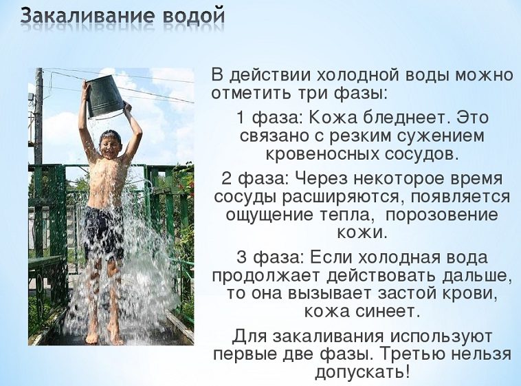 3 фазы воздействия холодной воды на организм