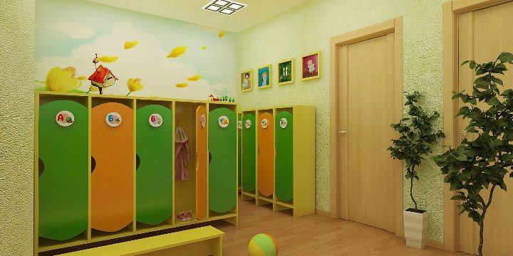 Оформление шкафчиков в раздевалке в детском саду