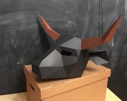 Маска Быка из бумаги, фетра на голову своими руками: инструкция, шаблоны