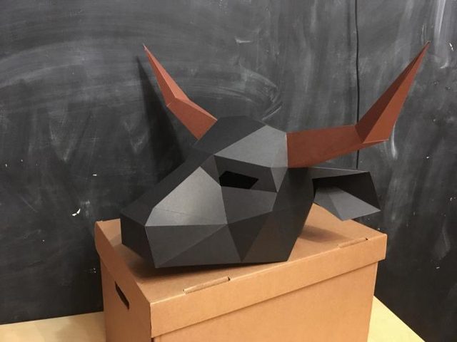 Маска Быка из бумаги, фетра на голову своими руками: инструкция, шаблоны