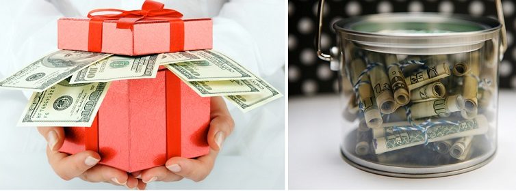 Денежный подарок на свадьбу