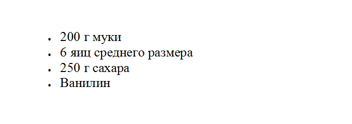 Компоненты для коржей