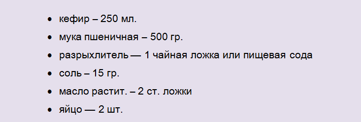 Список продуктов
