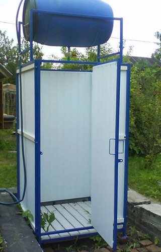 Душевая из профиля трубы