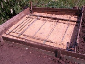 Подготовка обрешетки перед заливкой бетона