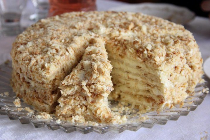 Торт из легких коржей из творога