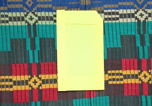 Вид заготовки для оригами спереди