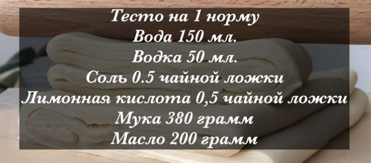 Ингредиенты для пресного слоеного сырного теста