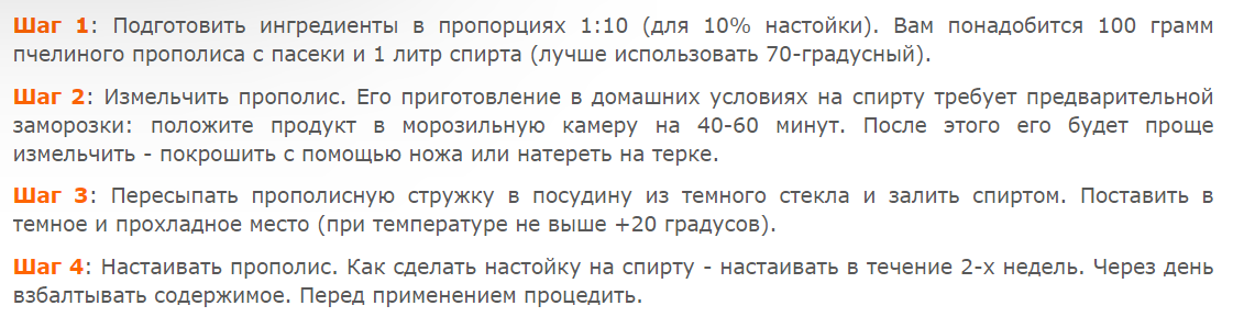 Настой на спирту