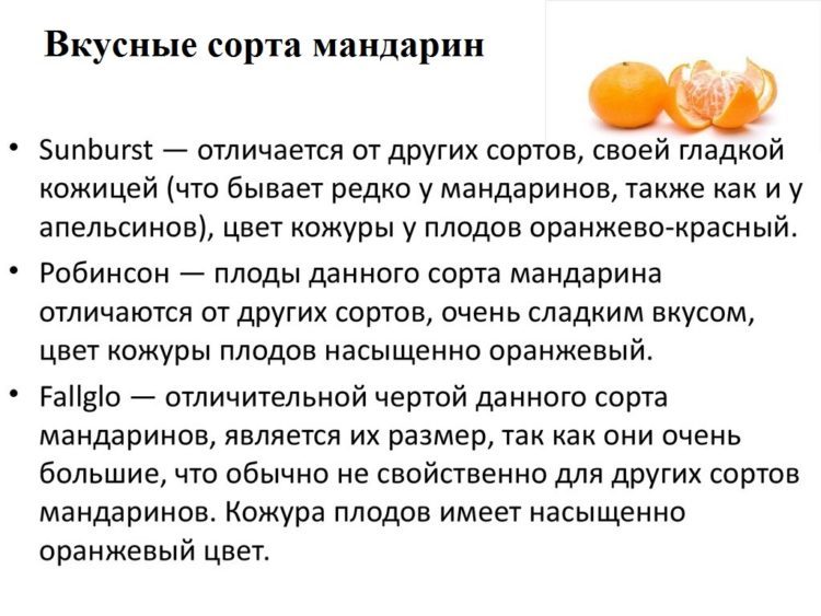 Описание сортов