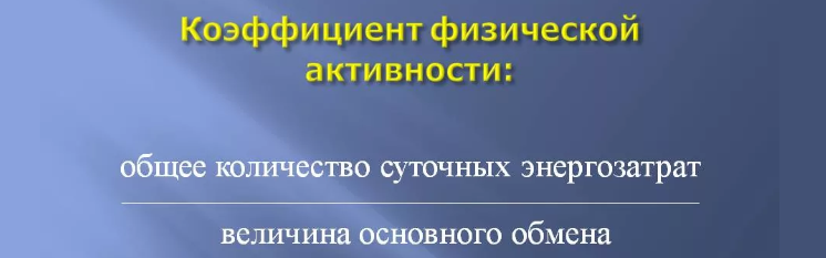 Коэффициент физической активности