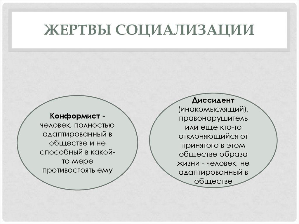 Жертвы социализации