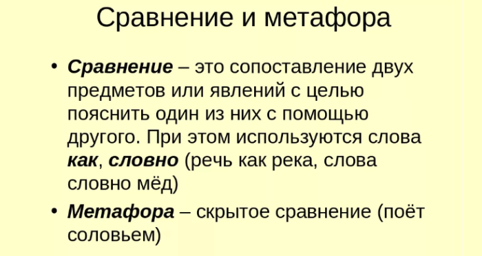 Метафора и сравнение
